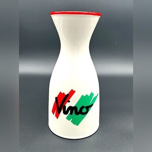 Vintage Vino Wine Decanter Carafe Italian Flag Design Baldelli 1990s